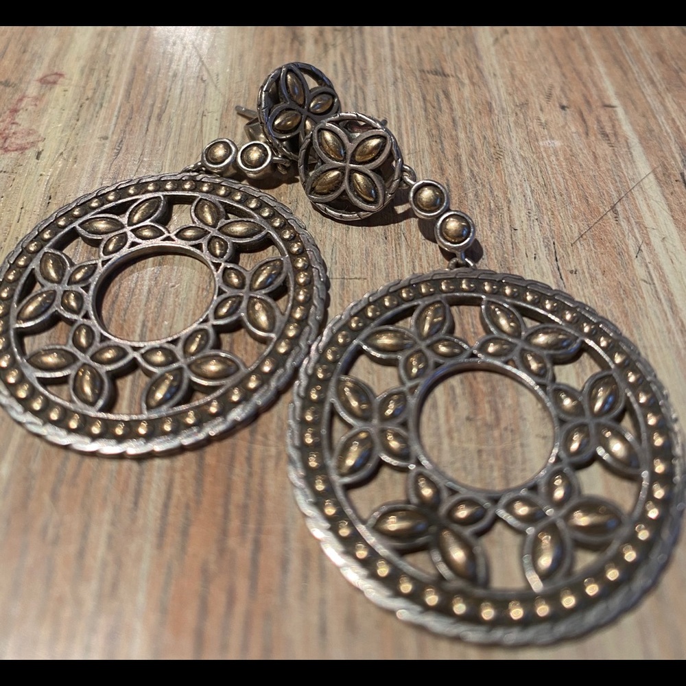 John Hardy 18K and .925 earrings, rare style